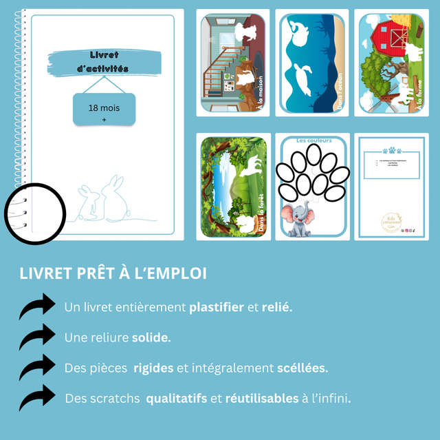 LIVRET ACTIVITÉS 18 mois et + , 10 activités 