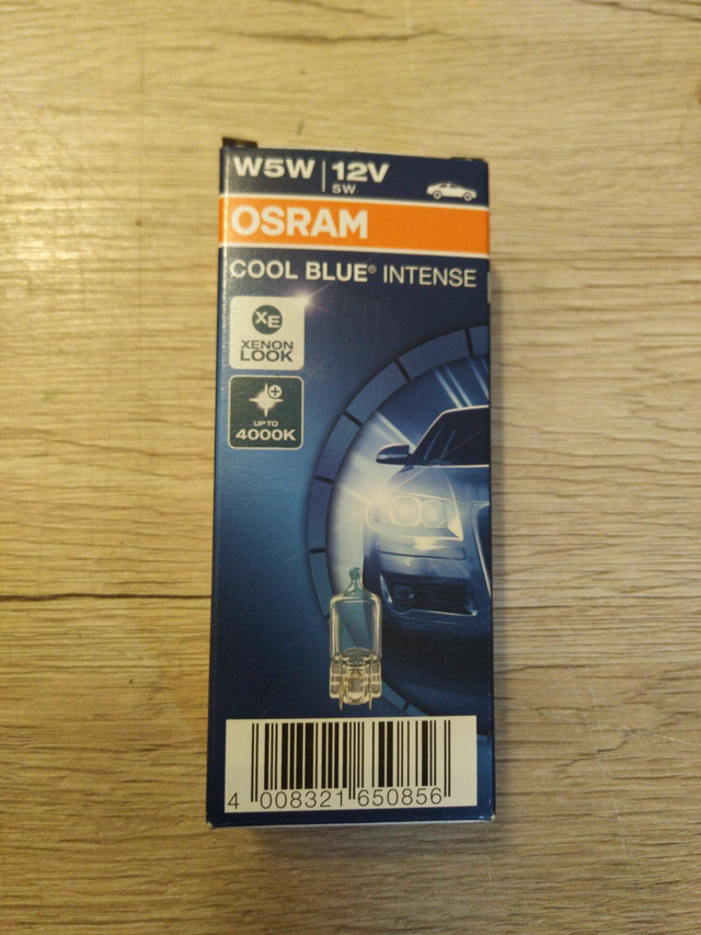 W5W OSRAM "Cool Blue Intense" Glassockellampe W2.1x9.5d ( 12V 5 Watt ) Bulk