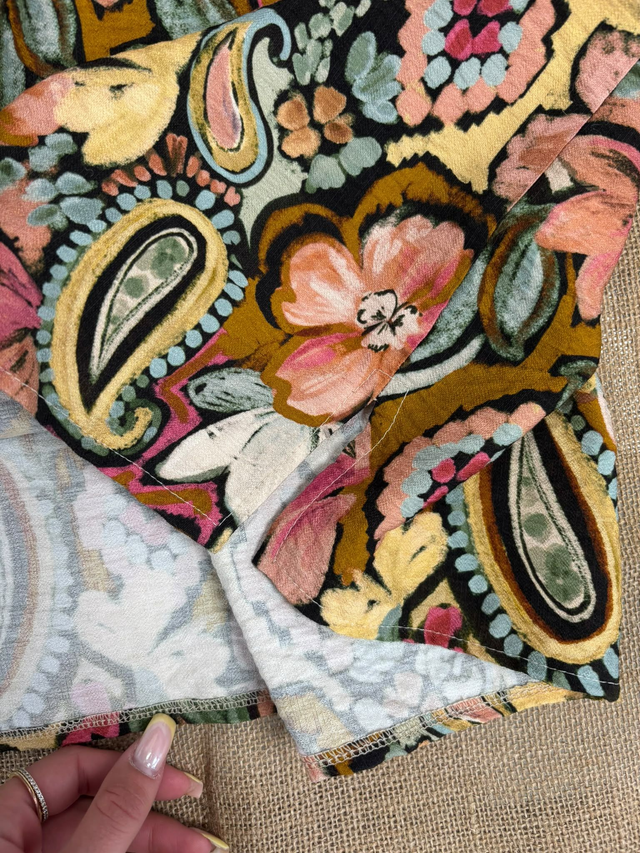 Blouse Imprimée Fleurie Multicolore