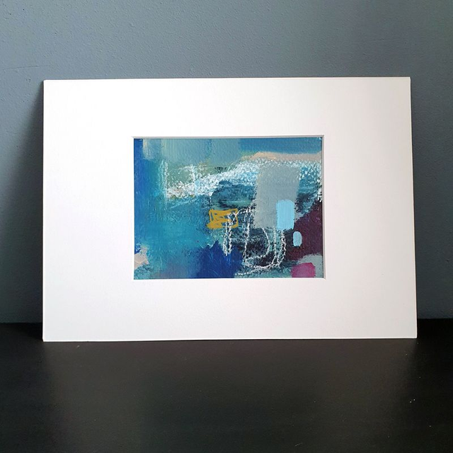 Poortje 004 - abstract schilderij met passepartout