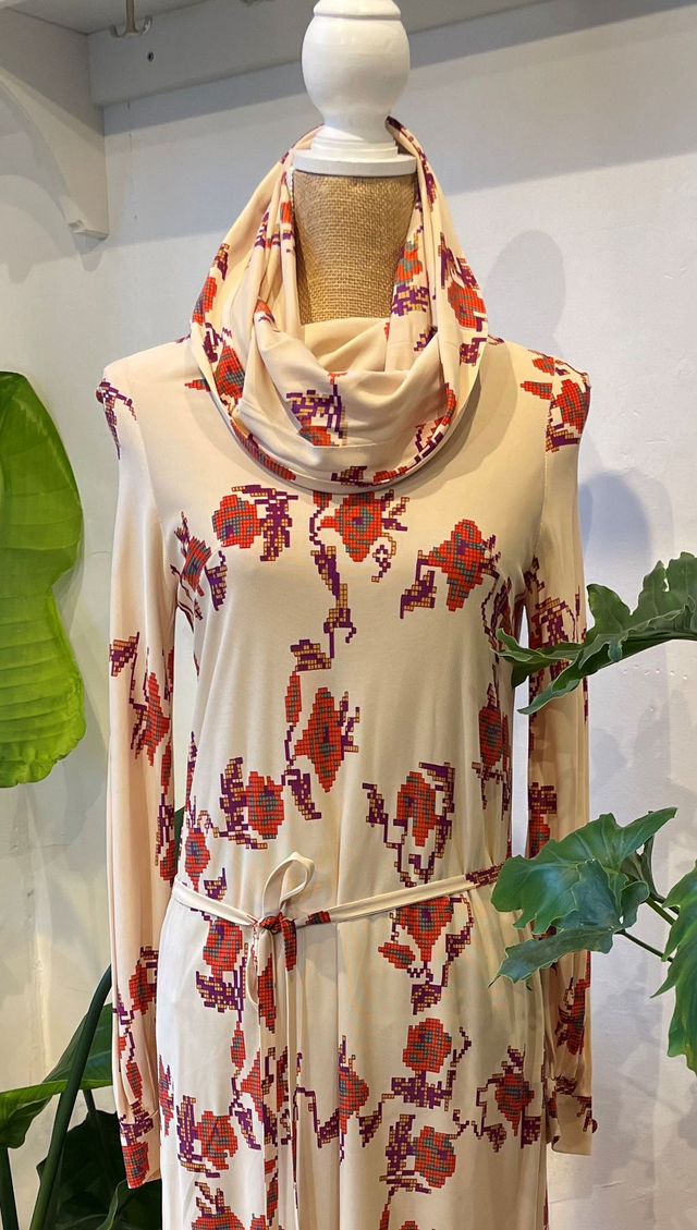 1970s cowl neck dress