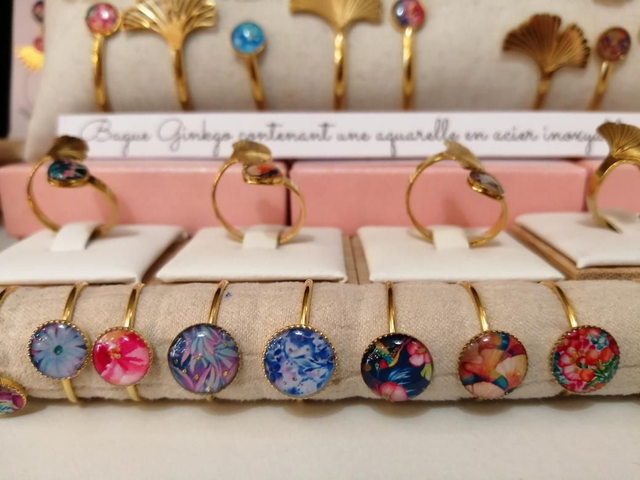 Bague petite ronde ou ovale réglable