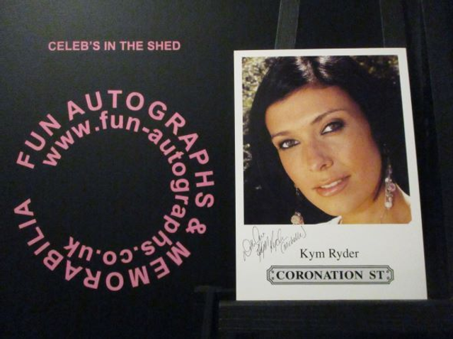 Kym Ryder (Michelle Connor) Original Coronation Street Pre-Print Cast Card (SEE PIC)