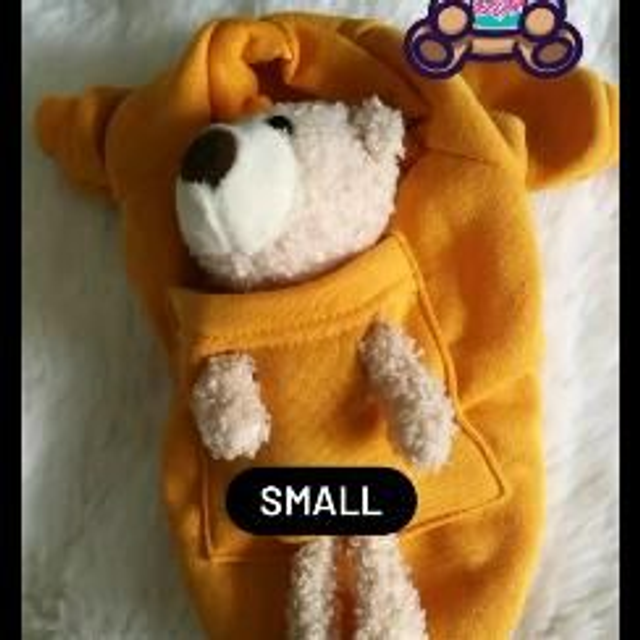 Yellow teddy pocket 
