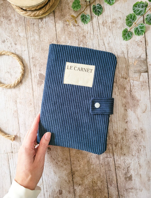 Protège carnet de santé Bleu nuit