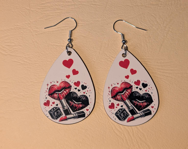 N°11 Boucles d'oreilles goutte d'eau grande fantaisie hypoallergénique  