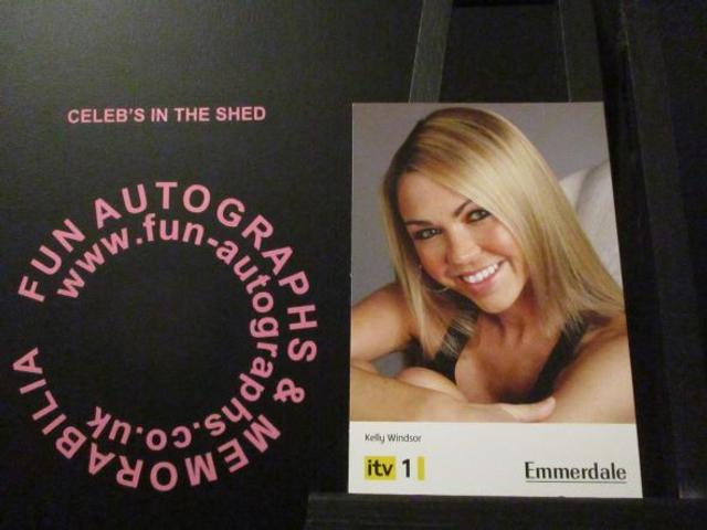 Adele Silva (Kelly Windsor) Original Emmerdale Yellow &amp; Black Itv1 Logo Cast Card