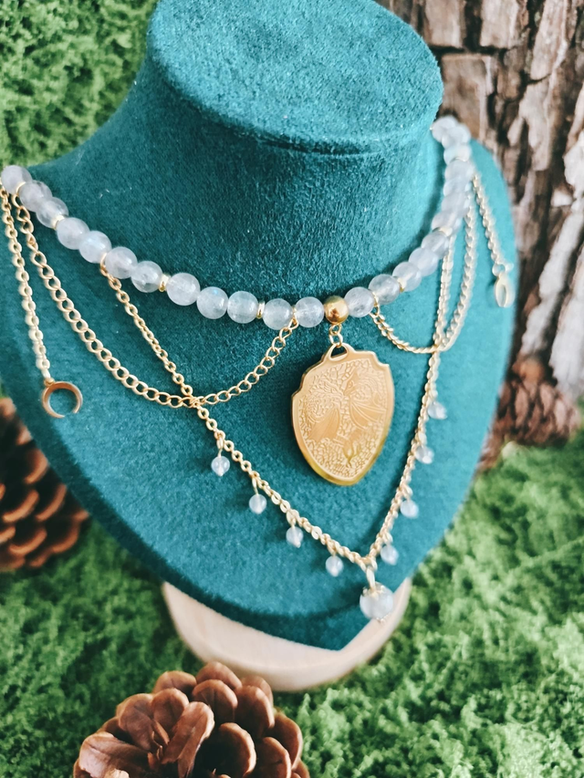 COLLIER - MOON DRAGON (doré)