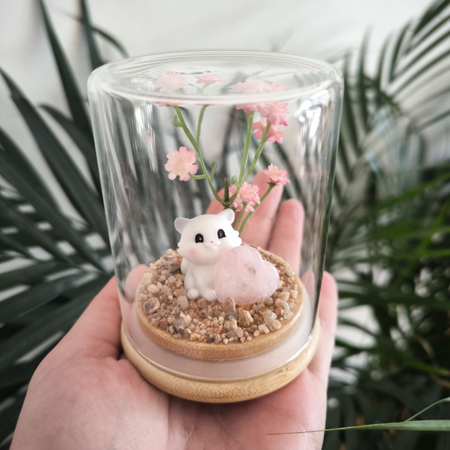 Ami protecteur - Chat (quartz rose)