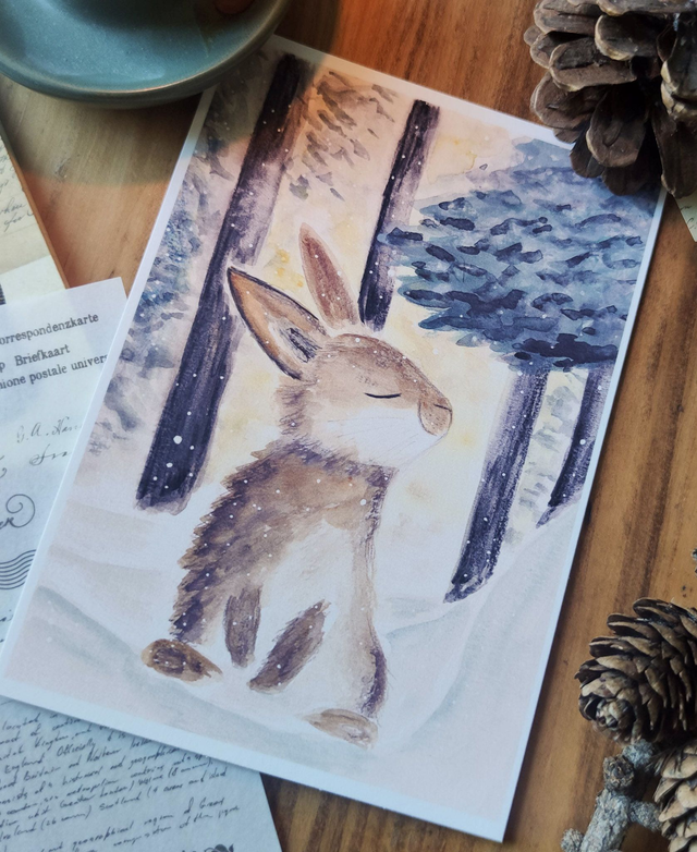 Lapin des neiges - affiche 