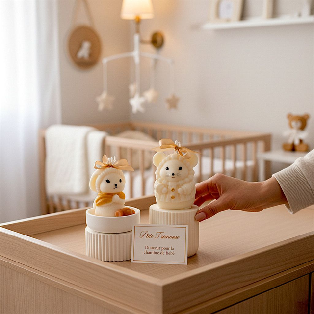 Bougie lapin ou souris parfumée artisanale 