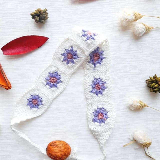 Bandeau Alba - Fait main au crochet en 100% coton