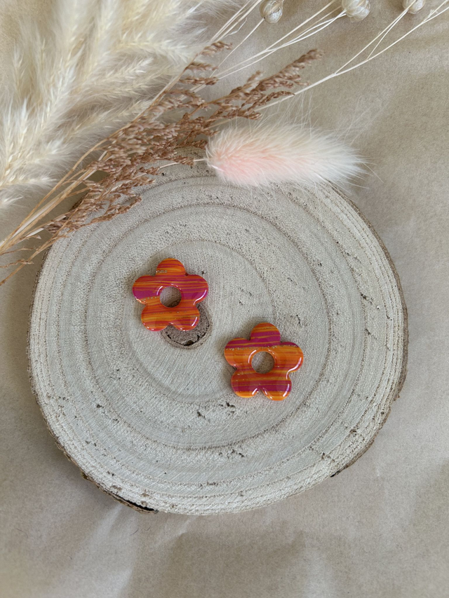 Pampilles Alma zebrage orangé 