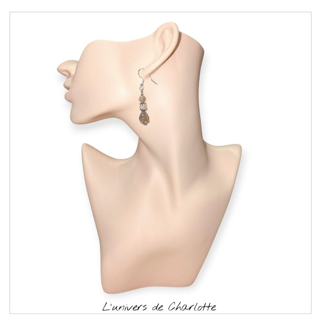 Boucles d'oreilles "Pierre de soleil" BO-134