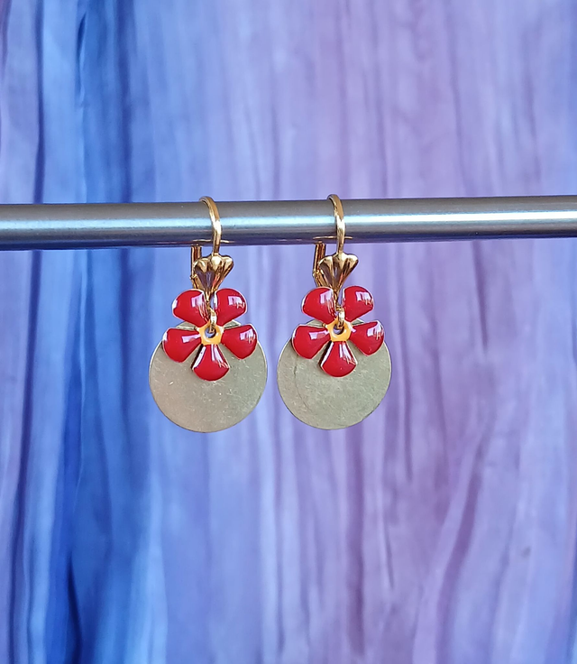 Boucles d'oreilles Fleur (coloris au choix)
