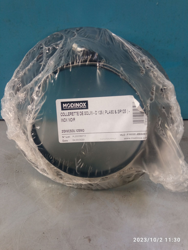 COLLERETTE DE SOLIN D125 NOIR - 2DIVCSOL125NO 