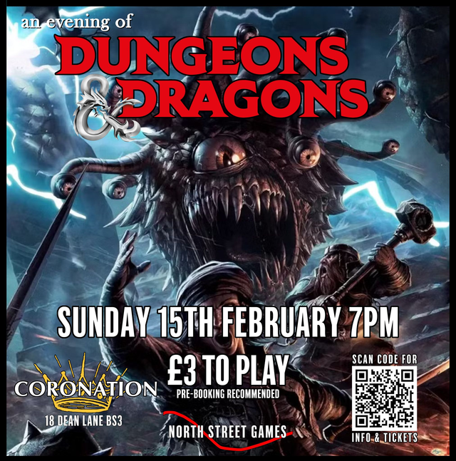 D&amp;D Night at the Coronation (15/02/26)