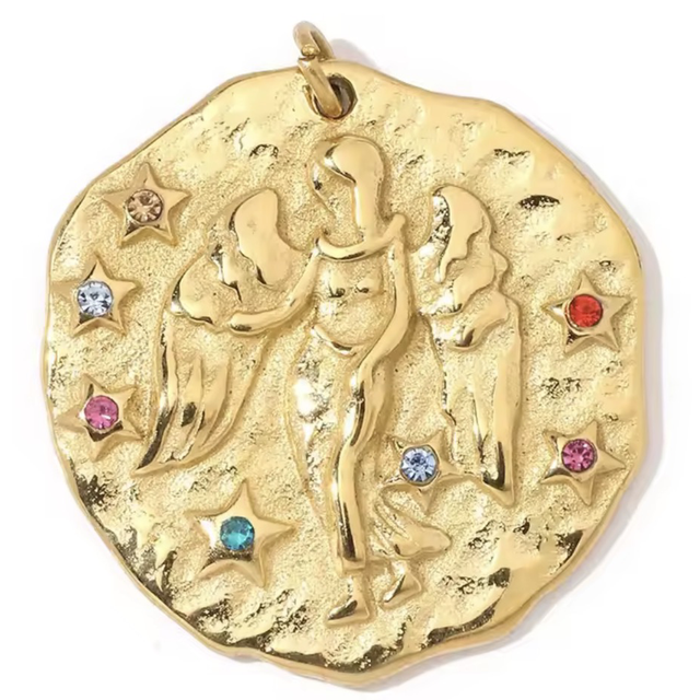 Charm segno zodiacale vergine con zirconi 