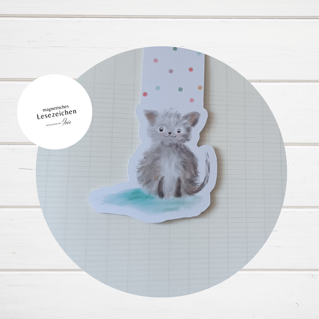  "Katzenkind Fritzi" - Magnetisches Lesezeichen