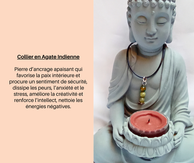 33- Collier en Agate Indienne