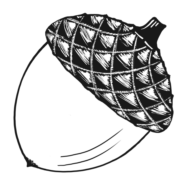 Mini Stempel Eichel hell