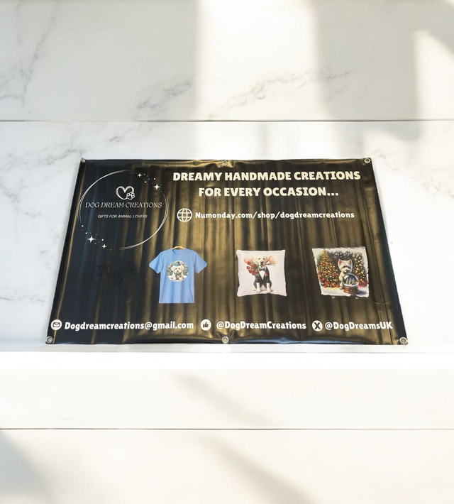 1 metre x 70 cm banner