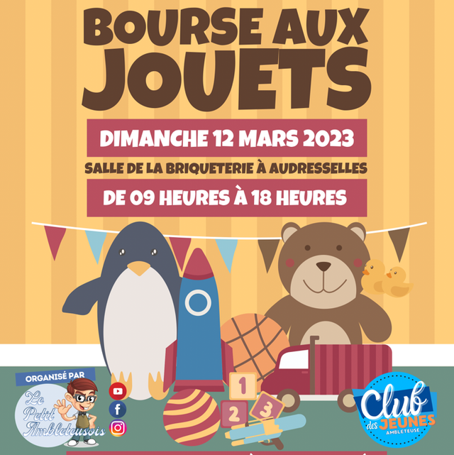 Bourse aux jouets du 12/03/2023 • droit de place 1 table de 2m