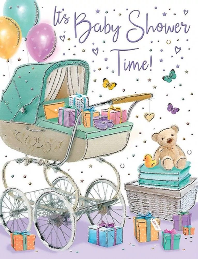 Baby Shower Congratulations Greeting Card.