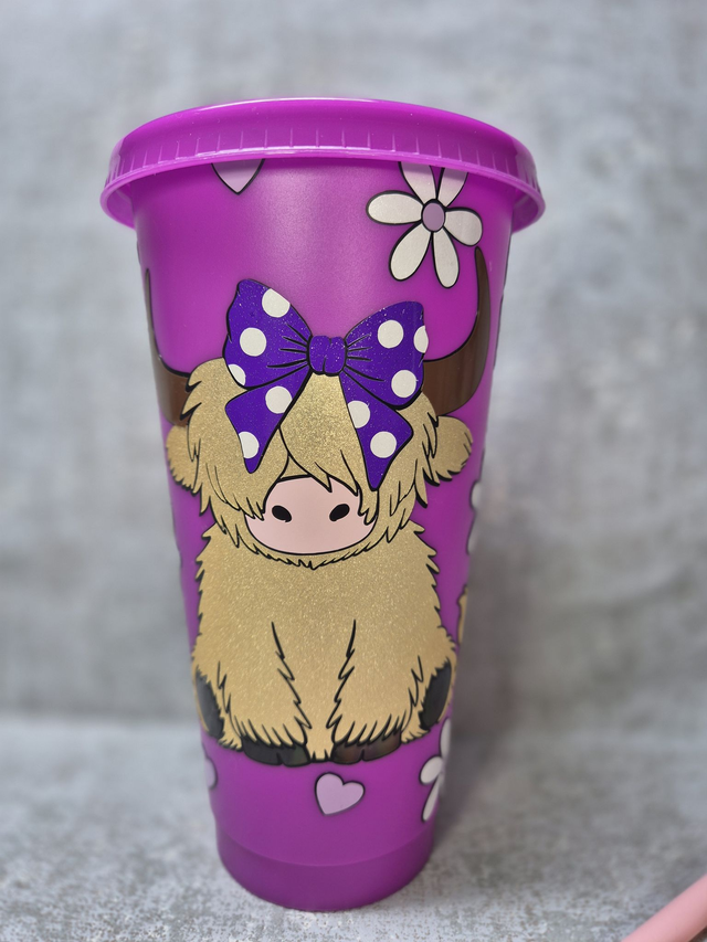 24oz plastic cold cup Valentines Day 