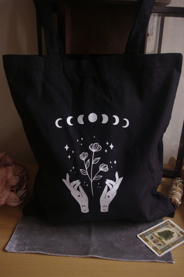Tote bag mains lunaires