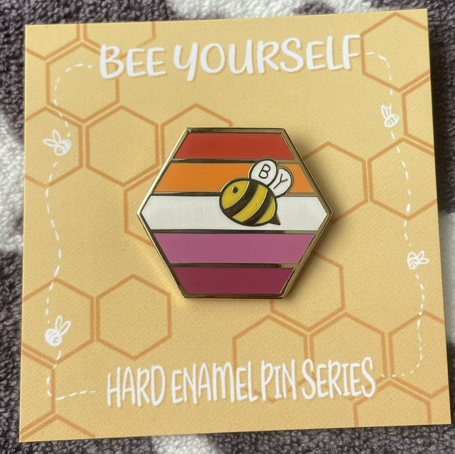 Lesbian Bee Yourself Pin