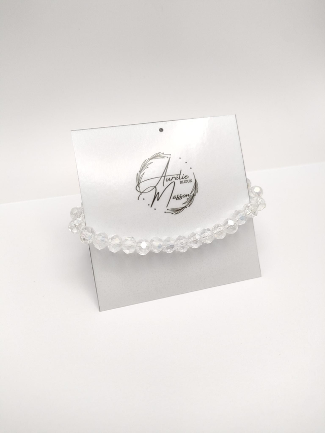Bracelet Perles de verre élastique