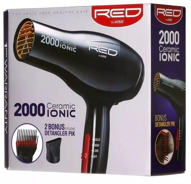  RED By Kiss: Ceramic Ionic Blow Dryer 2000 BD06NGB 
