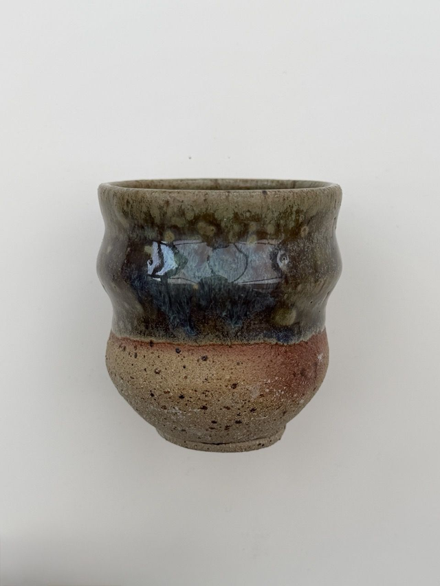 Curvy tumbler - Speckled green meadow