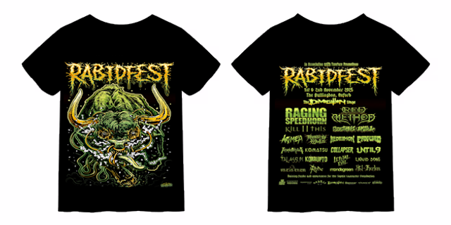 Rabidfest 2025 Line-up Tee Shirt