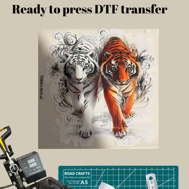 Pair of tigers DTF print