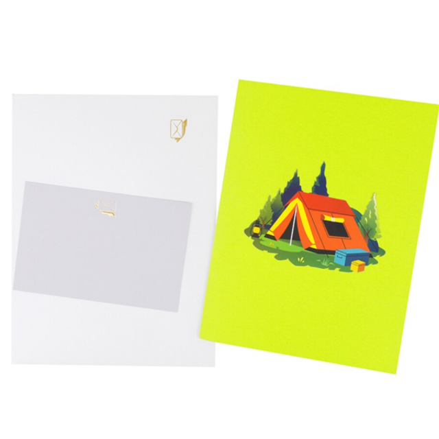 3D Pop Up Card - Camping Tent