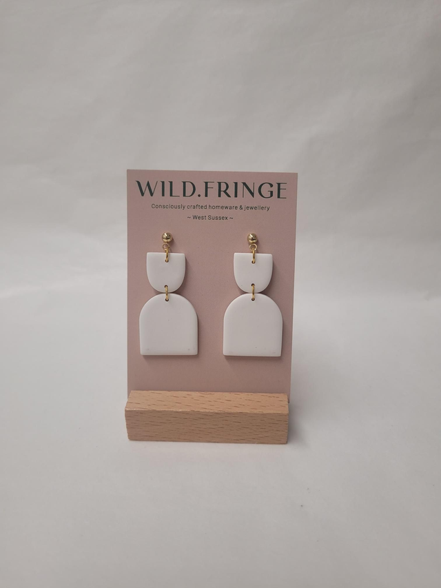 Annie - White Or Beige - Earrings - MP-017
