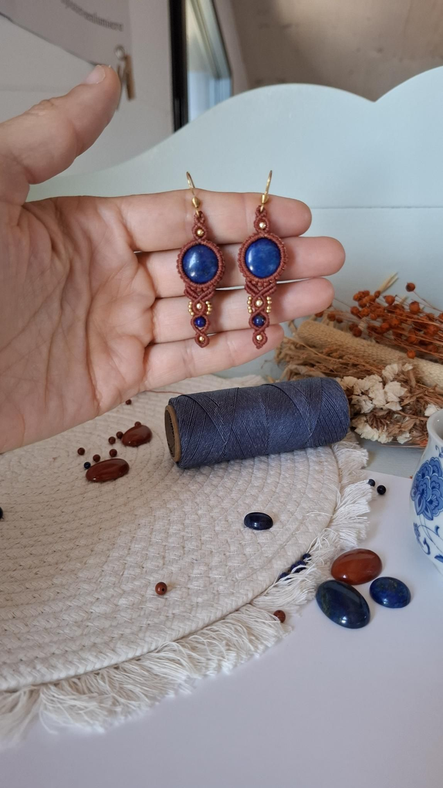 Boucles d'oreille "les pieds sur terre"