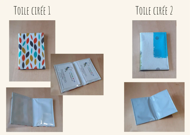 Porte cartes en toile cirée 1 et 2