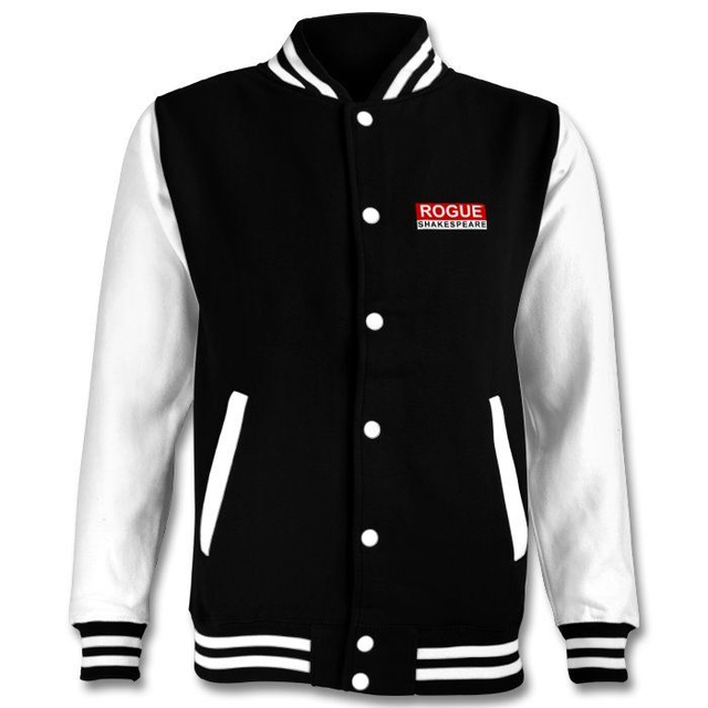Rogue Shakespeare® Delux Varsity Jacket (black/white)