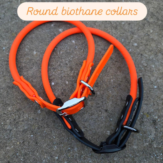 Round biothane collars