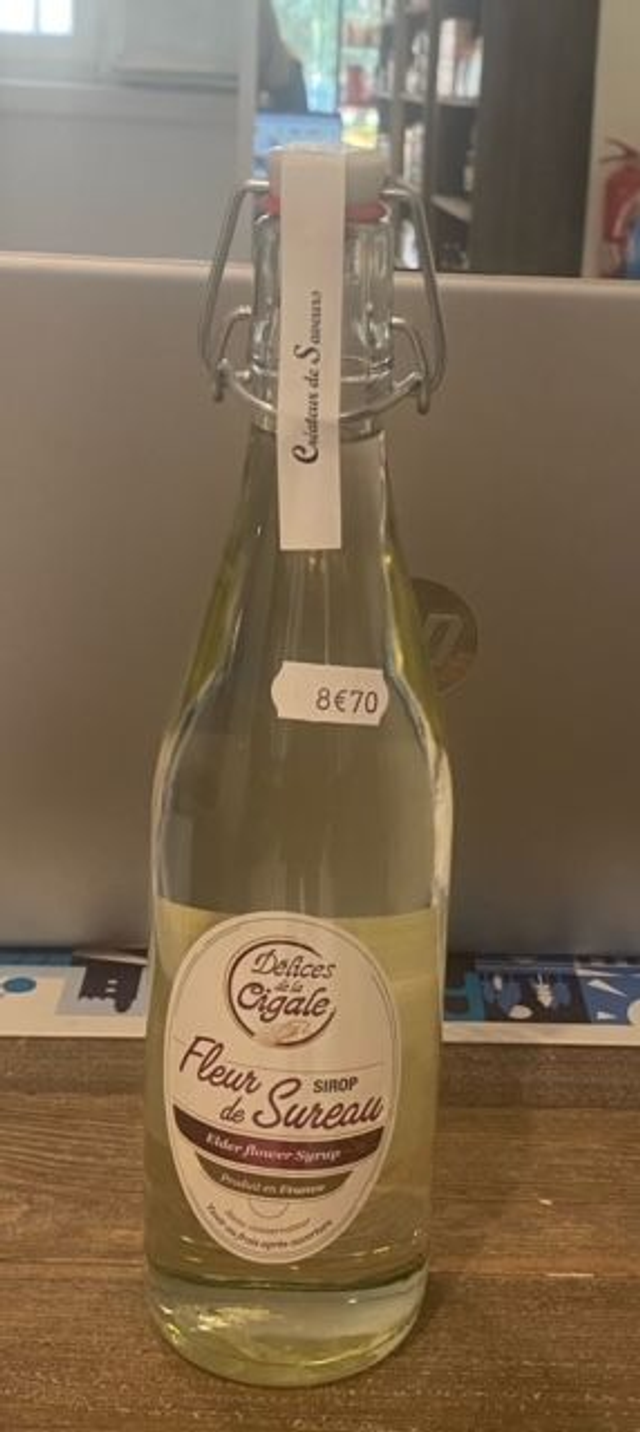 Sirop de fleur de sureau les délices de la cigale 25cl  