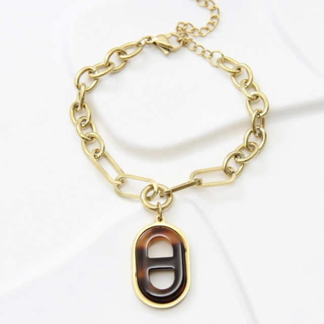 Bracelet pendentif ovale 