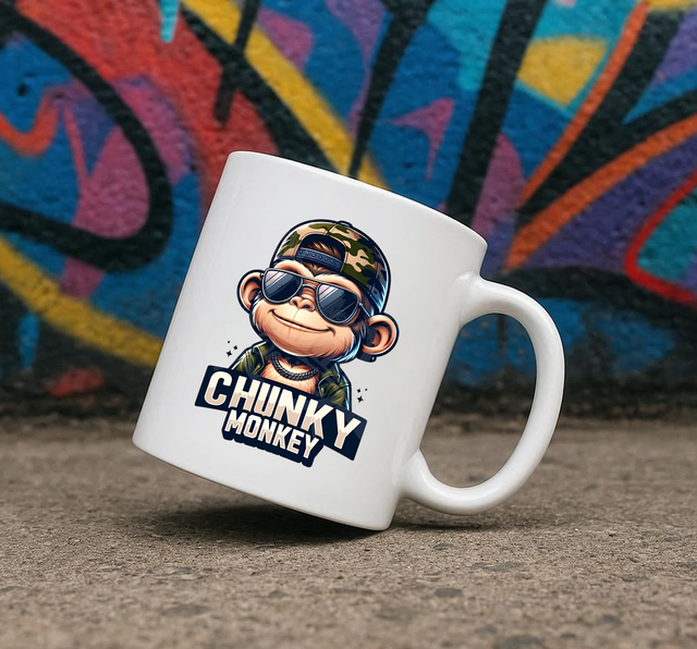 Chunky Monkey 11oz Ceramic Printed Mug Design
