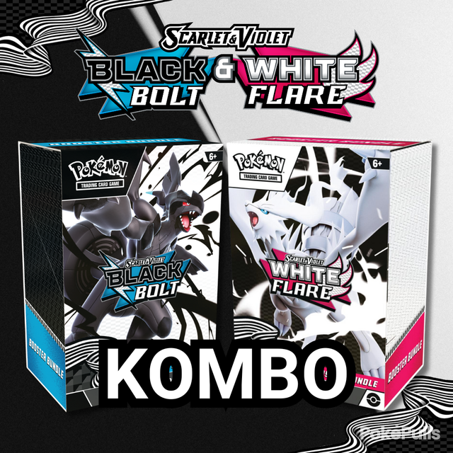Pokémon TCG: SV10.5 Black Bolt & White Flare - Booster Bundle KOMBO (julkaisu 22.8.2025) MAX 2 kpl/asiakas