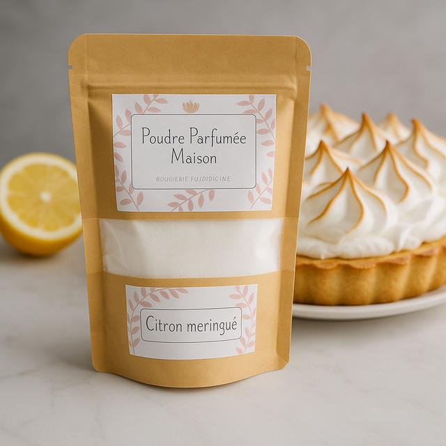 Poudre désodorisante, parfum &quot;Citron meringué&quot;