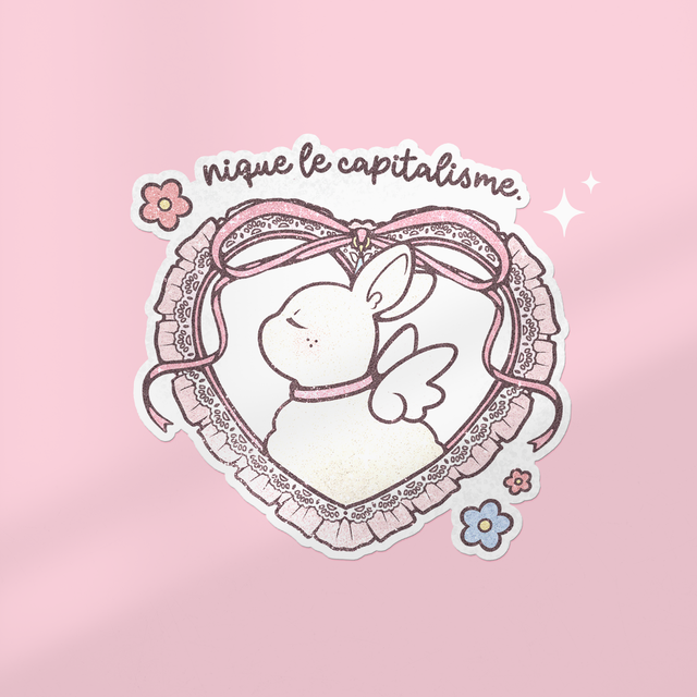 Sticker à paillettes N*QUE LE CAPITALISME