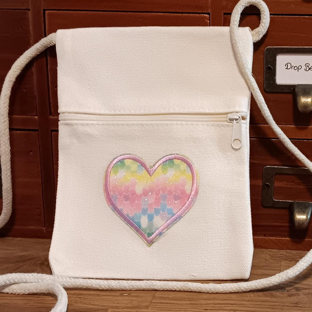 Kids pastel heart mini handbag 