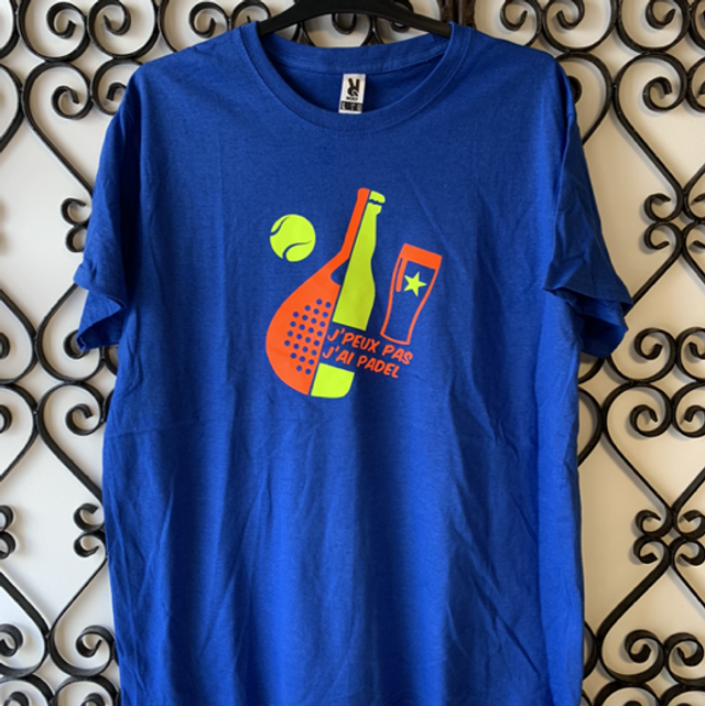 Tee-shirt homme coton « j’peux pas j’ai padel »